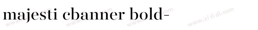 majesti cbanner bold字体转换